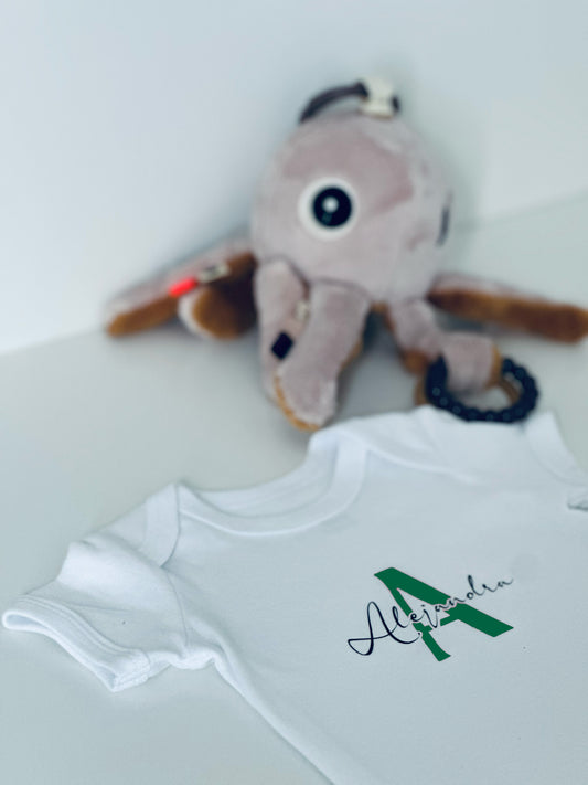 Body personalizado con nombre - verde