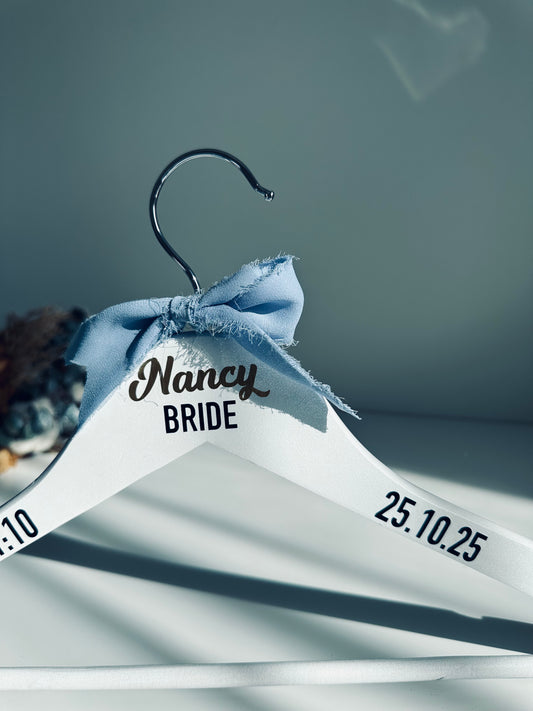 Percha personalizada (Boda) - Azul