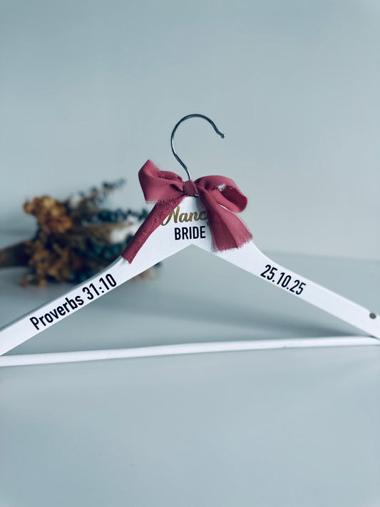 Percha personalizada (Boda) - Rosa oscuro