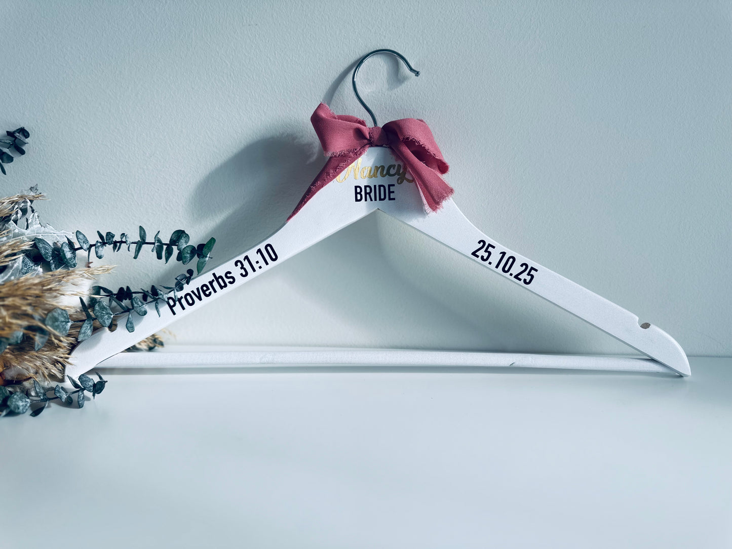 Percha personalizada (Boda) - Rosa oscuro