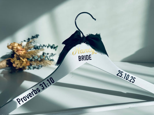 Percha personalizada (Boda) - Verde oscuro