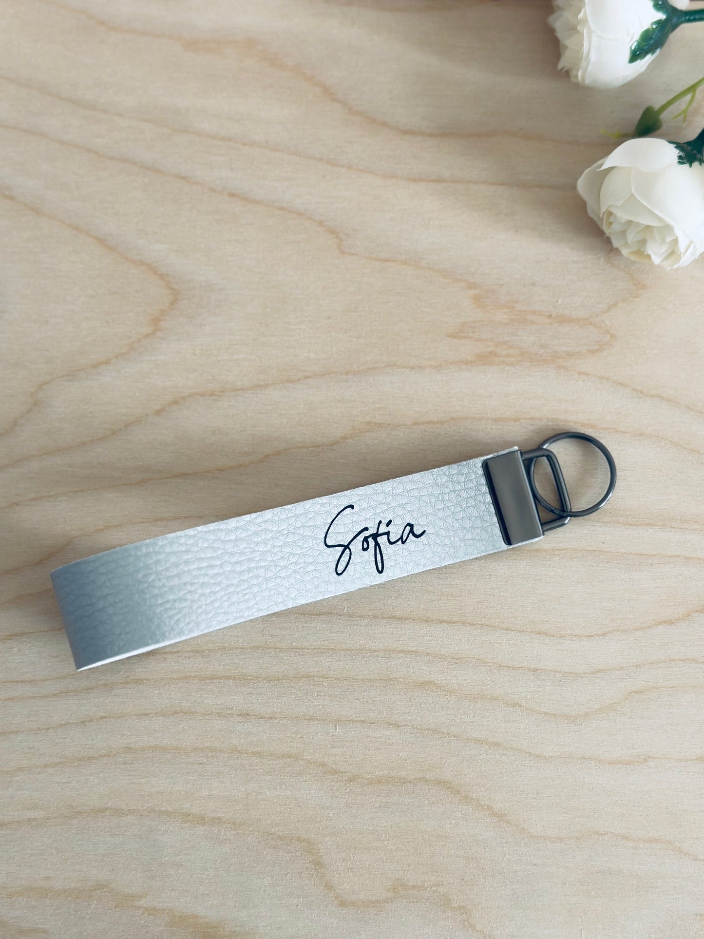 Pulsera llavero con nombre