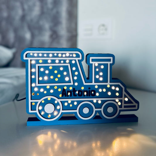 Luz noctura infantil LED en forma de tren