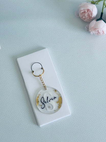 Llavero gold - inicial & nombre