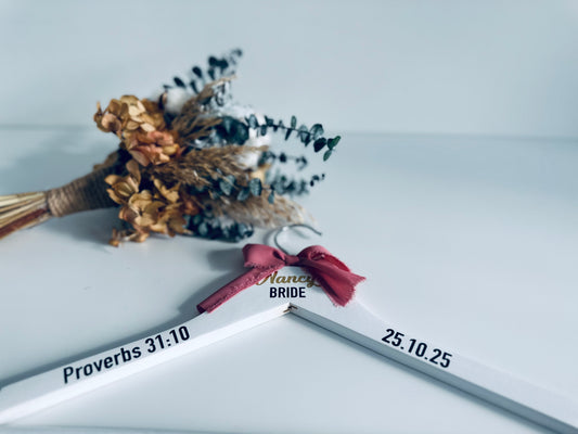 Percha personalizada (Boda) - Rosa oscuro