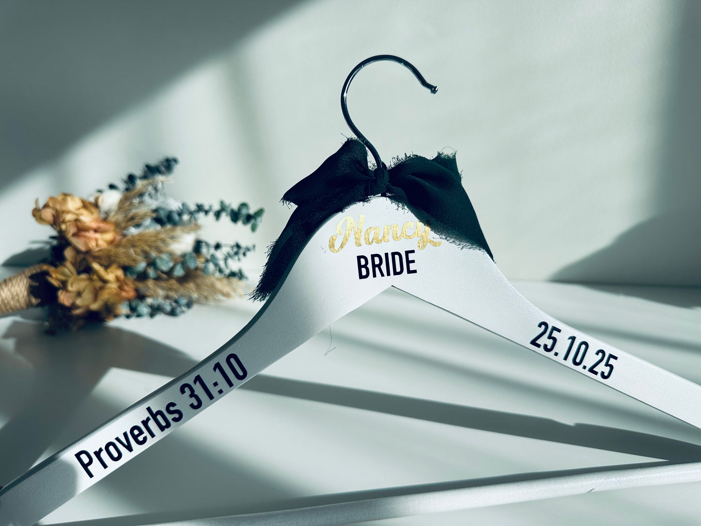 Percha personalizada (Boda) - Verde oscuro