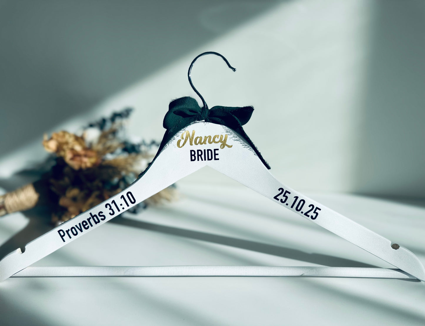 Percha personalizada (Boda) - Verde oscuro