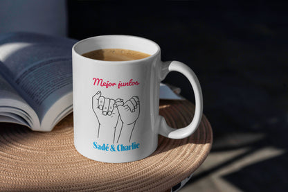 Taza personalizada con ilustration y nombres