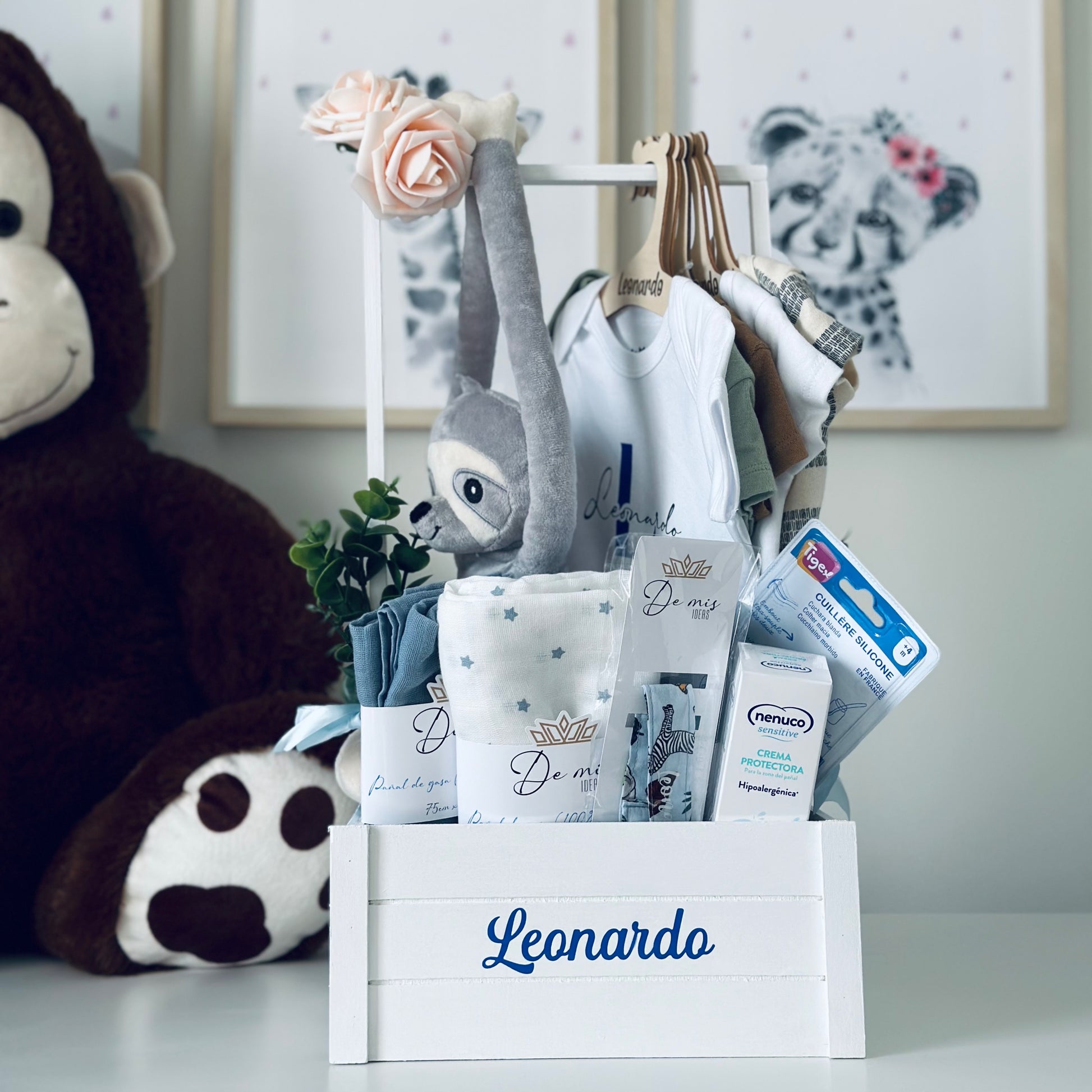 Cesta regalo para bebés. Regalos bebé